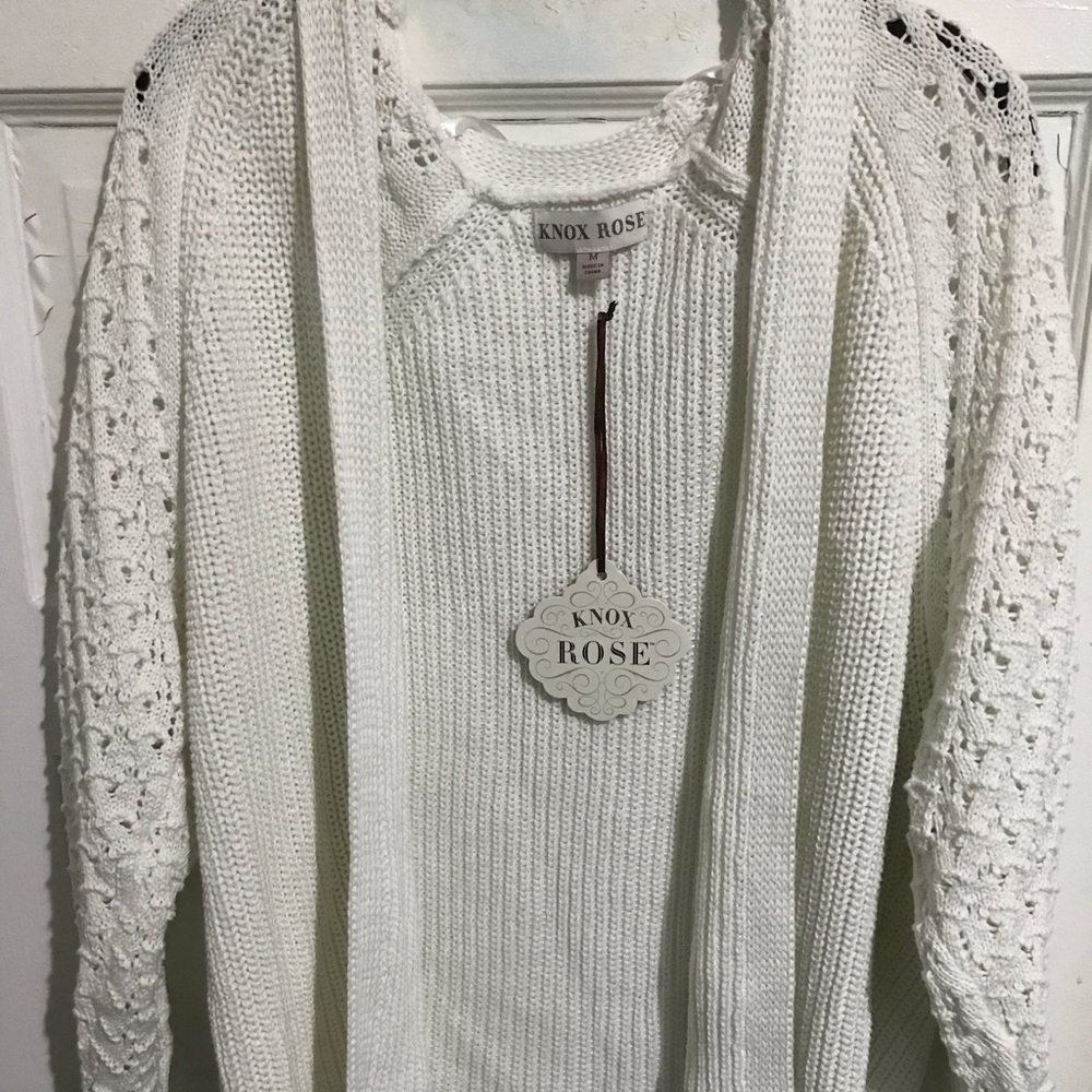 Knox Rose white knit cardigan
